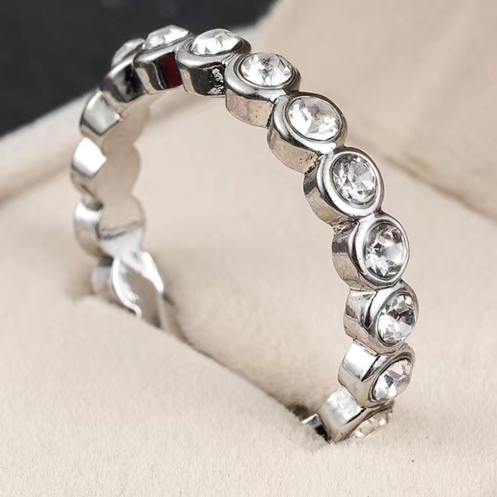 18k Gold Plated & Moissanite Ring Size 6 - Picture 1 of 4